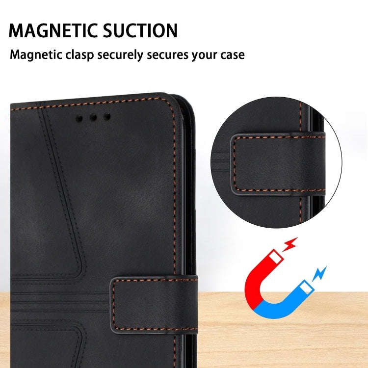 For Honor 200 Triangle Solid Color Leather Phone Case(Black)