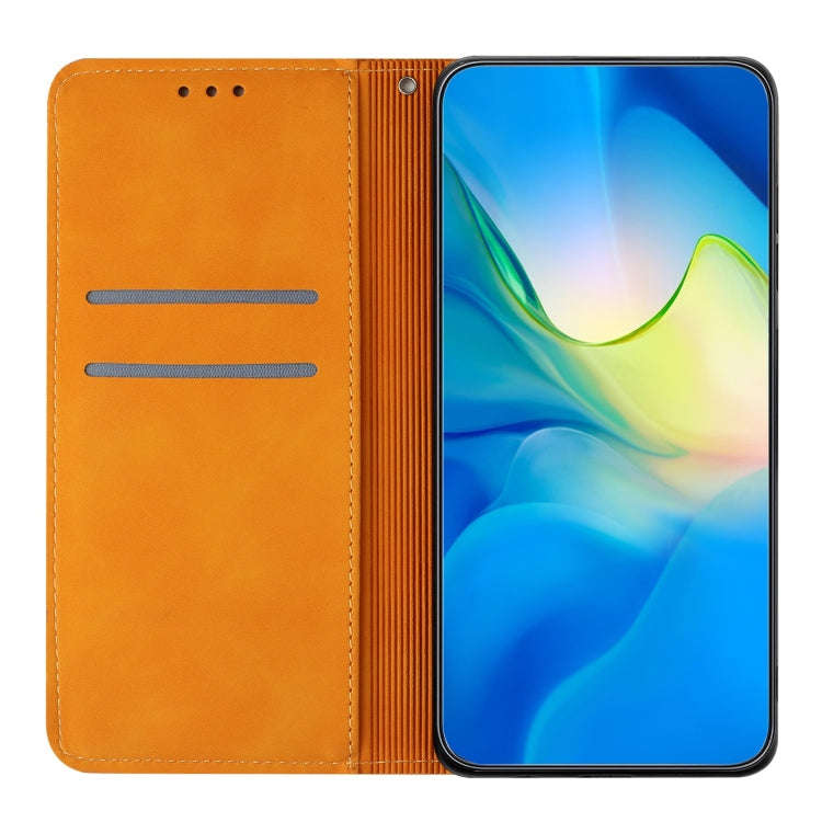 For Google Pixel 9 Pro XL Ethnic Embossed Adsorption Leather Phone Case(Yellow)