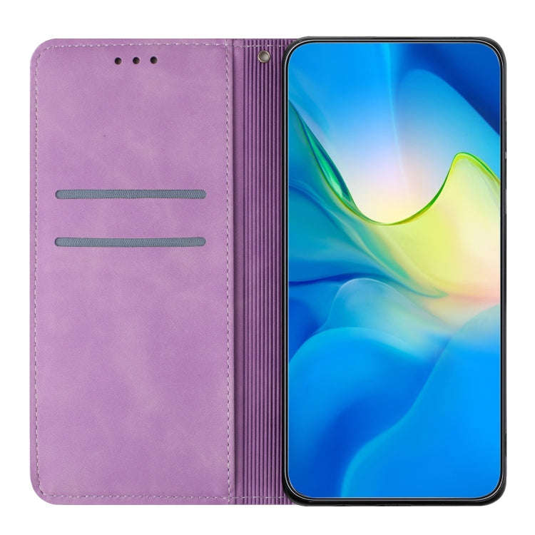For Google Pixel 9 Pro XL Ethnic Embossed Adsorption Leather Phone Case(Purple)