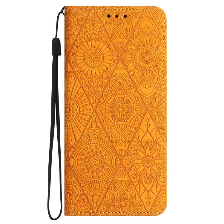 For Google Pixel 9 / 9 Pro Ethnic Embossed Adsorption Leather Phone Case(Yellow)