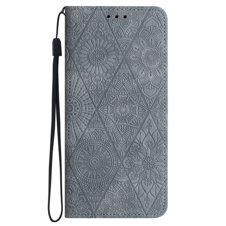 For Google Pixel 9 / 9 Pro Ethnic Embossed Adsorption Leather Phone Case(Grey)