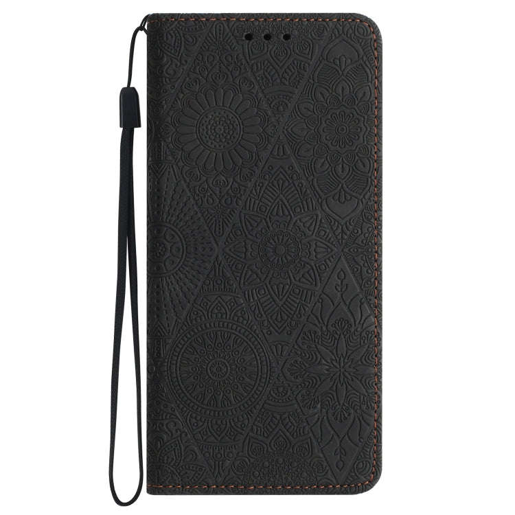 For Google Pixel 9 / 9 Pro Ethnic Embossed Adsorption Leather Phone Case(Black)