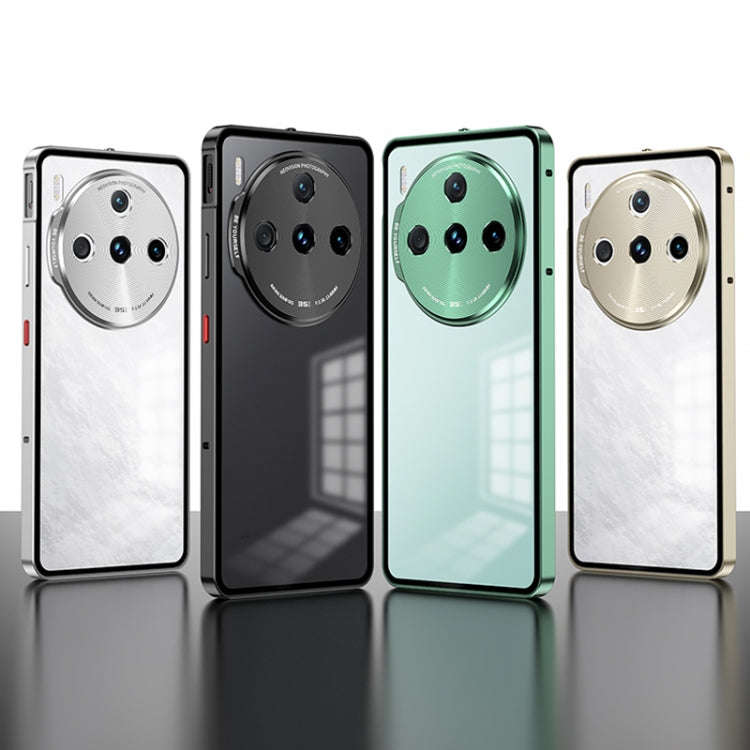 For ZTE nubia Z60S Pro Snap Buckle Metal Frame Frosted Phone Case(Silver)