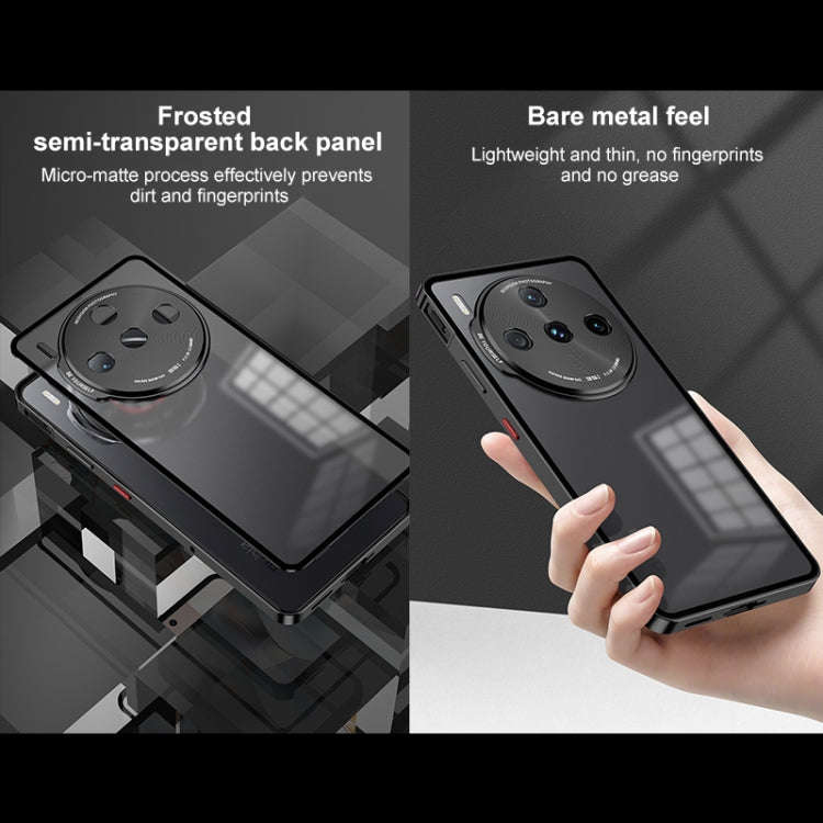 For ZTE nubia Z60S Pro Snap Buckle Metal Frame Frosted Phone Case(Silver)
