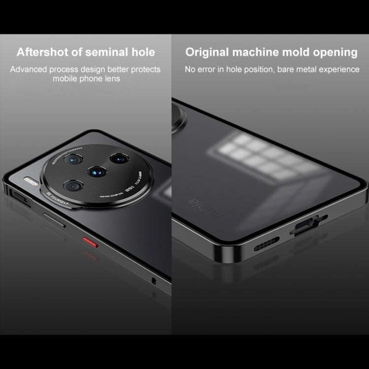 For ZTE nubia Z60S Pro Snap Buckle Metal Frame Frosted Phone Case(Silver)