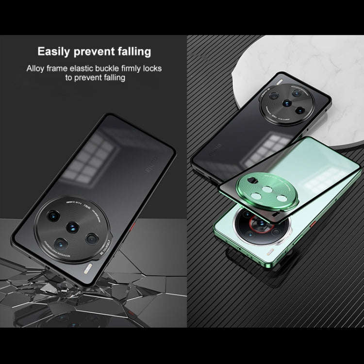 For ZTE nubia Z60S Pro Snap Buckle Metal Frame Frosted Phone Case(Black)
