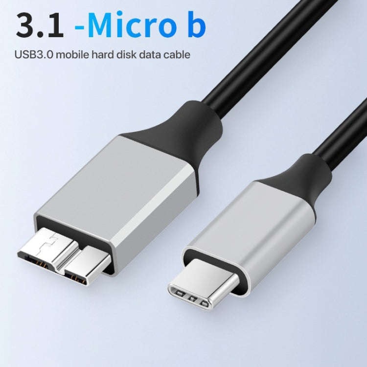 USB-C / Type-C 3.0 to Micro B Mobile Hard Disk Adapter Cable, Length:0.3m