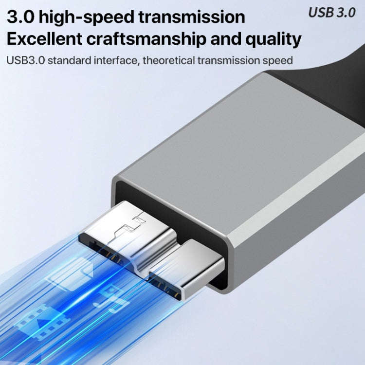 USB-C / Type-C 3.0 to Micro B Mobile Hard Disk Adapter Cable, Length:0.3m
