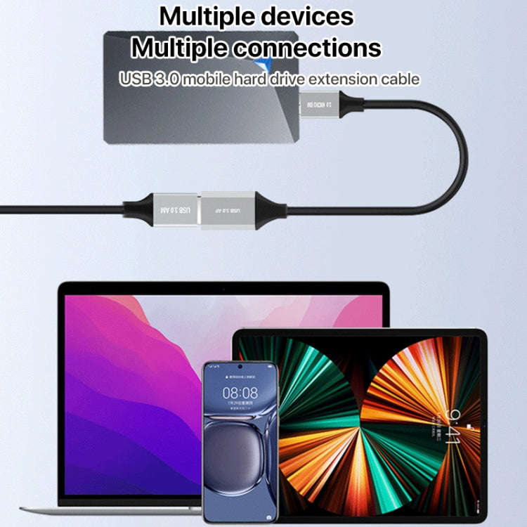 USB 3.0 A Female to Micro B Mobile Hard Disk Adapter Cable, Length:0.5m