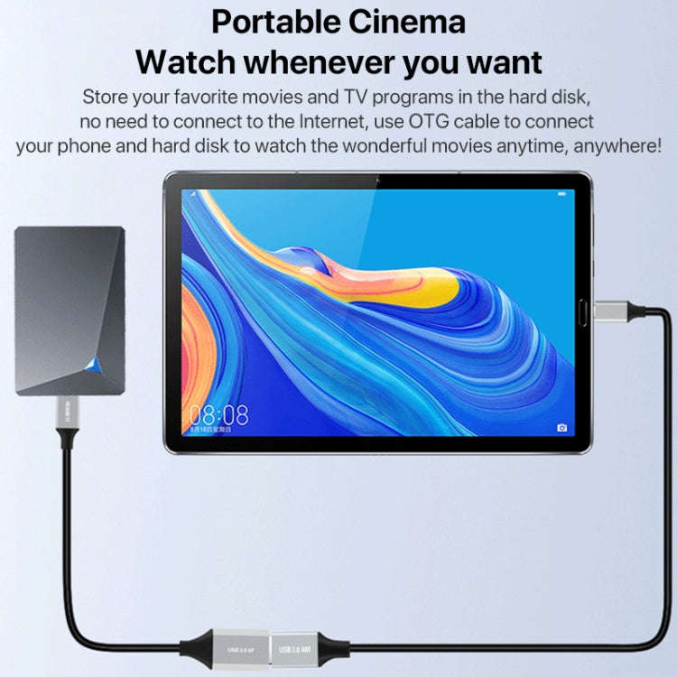 USB 3.0 A Female to Micro B Mobile Hard Disk Adapter Cable, Length:0.5m
