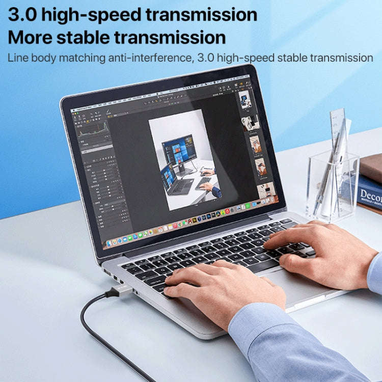 USB 3.0 A Male to USB-B Square Interface Printer Data Transmission Adapter Cable, Length:1m