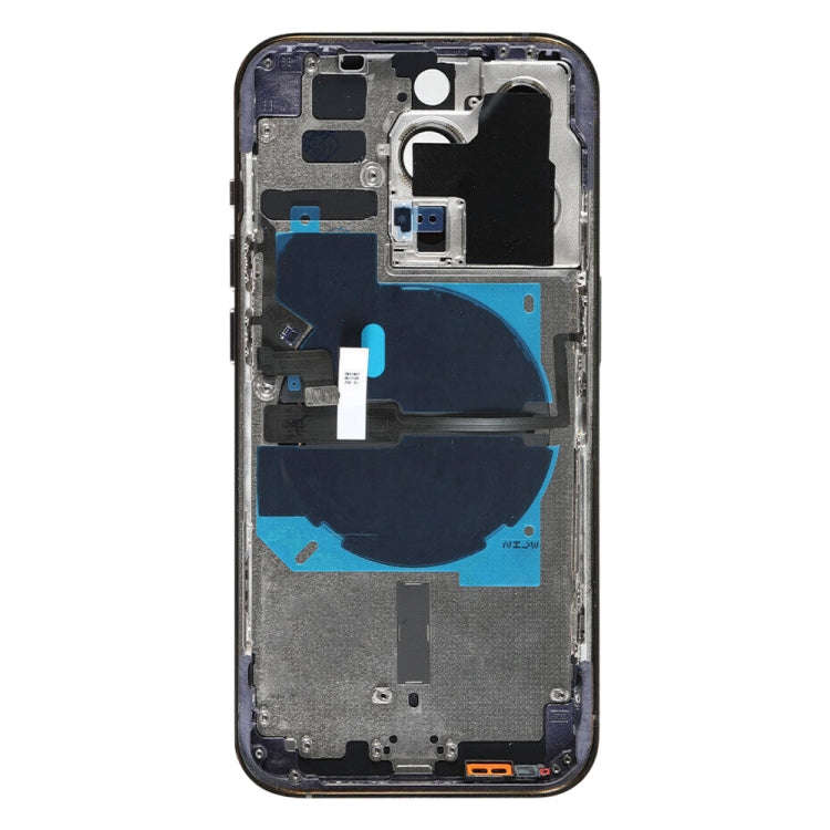 For iPhone 14 Pro Battery Back Cover with Power + Volume Flex Cable + Wireless Charging Module, V...
