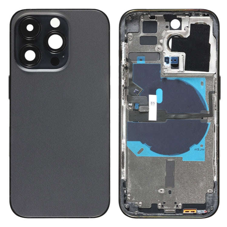 For iPhone 14 Pro Battery Back Cover with Power + Volume Flex Cable + Wireless Charging Module, V...