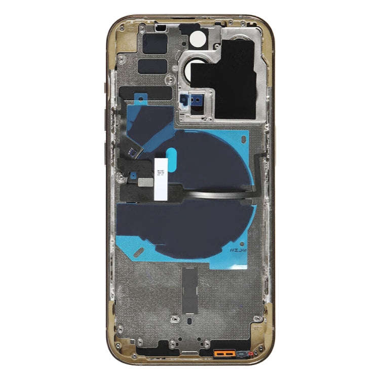 For iPhone 14 Pro Battery Back Cover with Power + Volume Flex Cable + Wireless Charging Module, V...