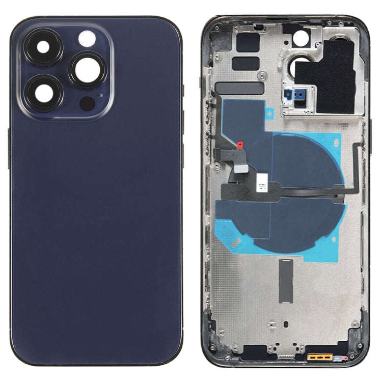For iPhone 14 Pro Max Battery Back Cover with Power + Volume Flex Cable + Wireless Charging Modul...