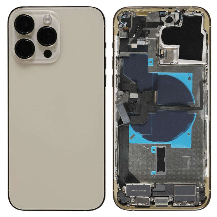 For iPhone 14 Pro Max Battery Back Cover Assembly, Version:US Version(Gold)
