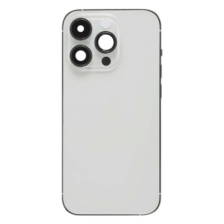 For iPhone 14 Pro Battery Back Cover with Side Keys & Card Tray, Version:US Version(Silver)