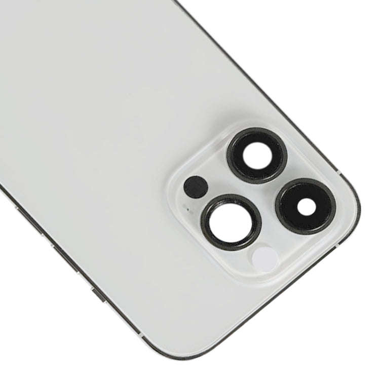 For iPhone 14 Pro Battery Back Cover with Side Keys & Card Tray, Version:US Version(Silver)