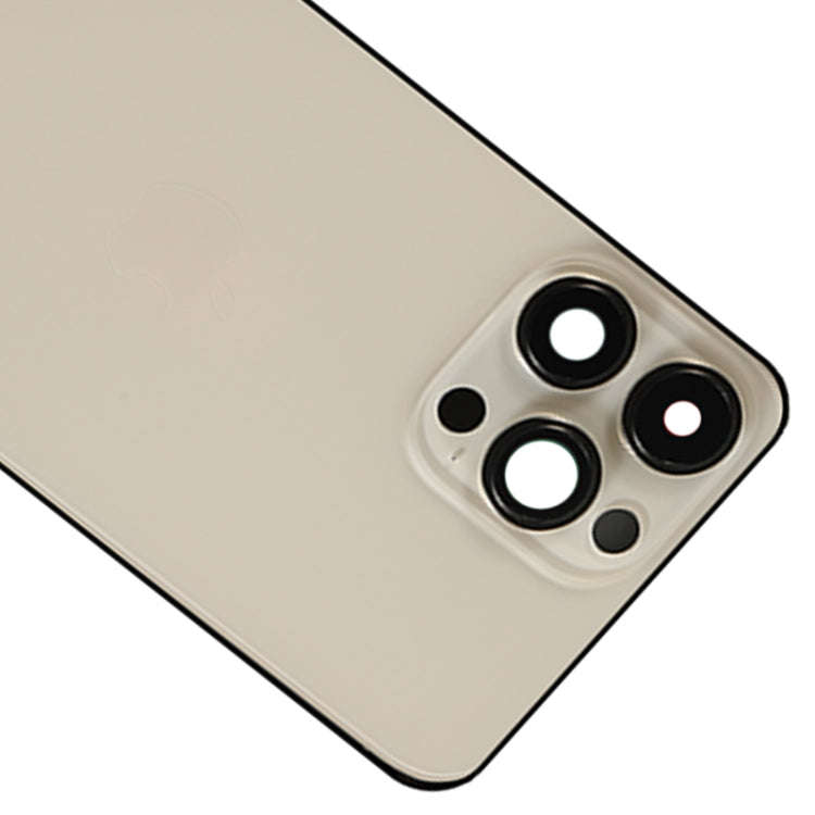 For iPhone 14 Pro Max Battery Back Cover with Side Keys & Card Tray, Version:China Version(Gold)