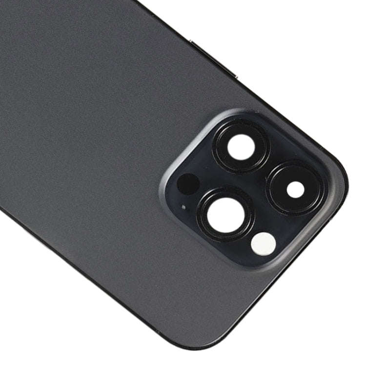 For iPhone 14 Pro Max Battery Back Cover with Side Keys & Card Tray, Version:CE EU Version(Black)