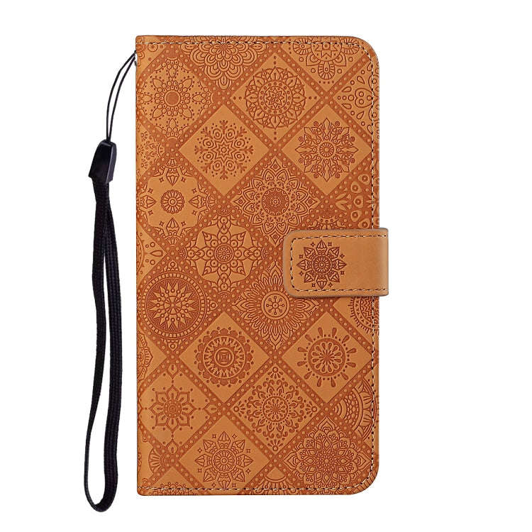 For Honor 200 Lite Global Ethnic Style Embossed Pattern Leather Phone Case(Brown)
