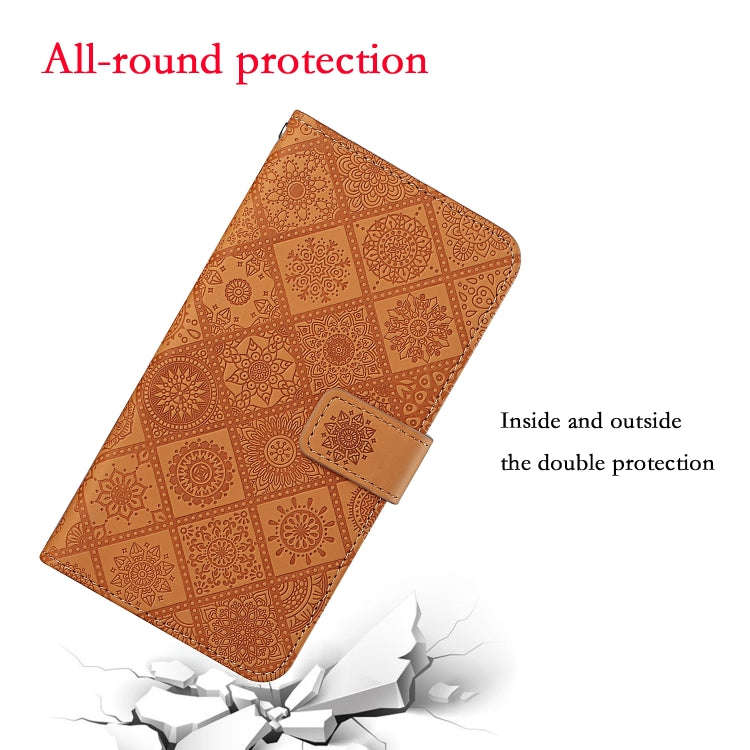 For Honor 200 Lite Global Ethnic Style Embossed Pattern Leather Phone Case(Brown)