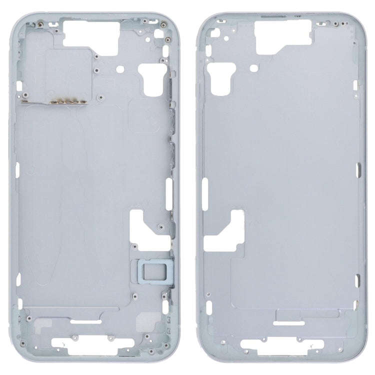 For iPhone 15 Middle Frame Bezel Plate with Side Keys + Card Tray, Version:China Version(Blue)