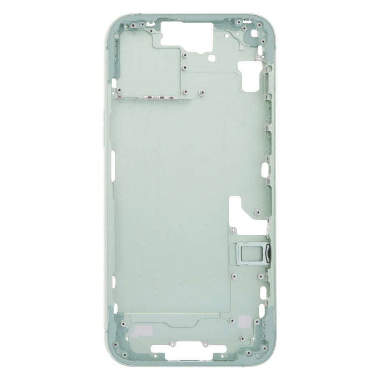 For iPhone 15 Plus Middle Frame Bezel Plate with Side Keys + Card Tray, Version:US Version(Green)
