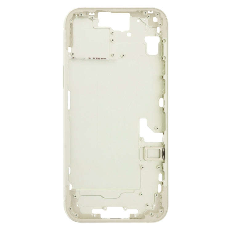 For iPhone 15 Plus Middle Frame Bezel Plate with Side Keys + Card Tray, Version:US Version(Yellow)