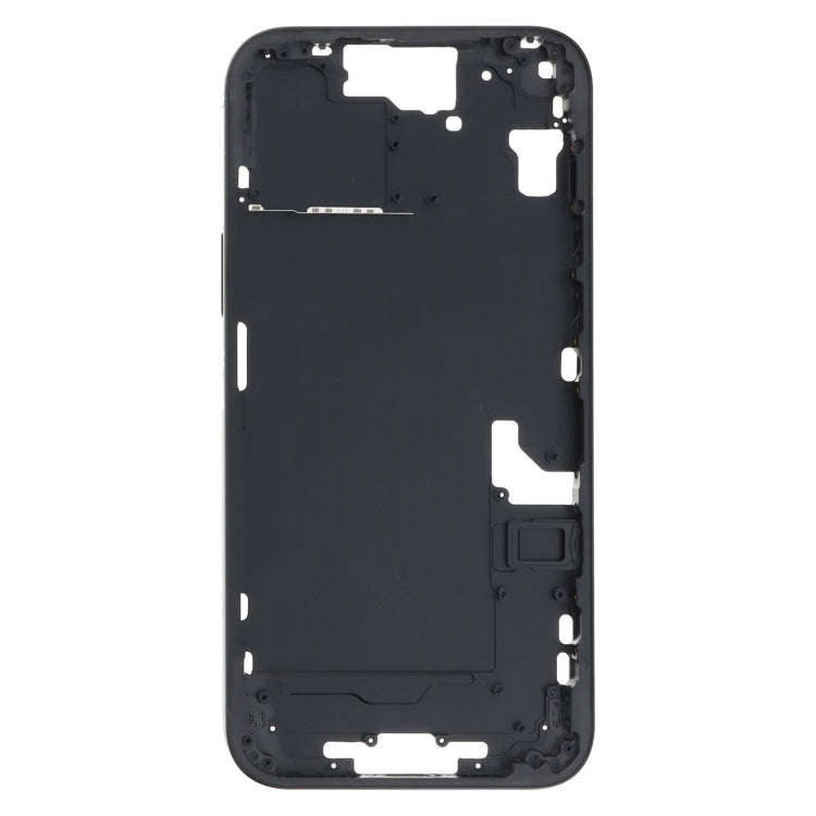 For iPhone 15 Plus Middle Frame Bezel Plate with Side Keys + Card Tray, Version:China Version(Black)