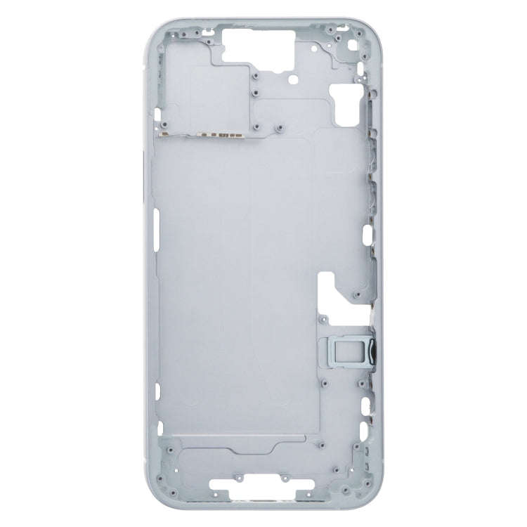 For iPhone 15 Plus Middle Frame Bezel Plate with Side Keys + Card Tray, Version:China Version(Blue)