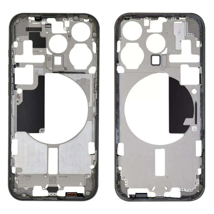 For iPhone 15 Pro Middle Frame Bezel Plate with Side Keys + Card Tray, Version:CE EU Version(Black)