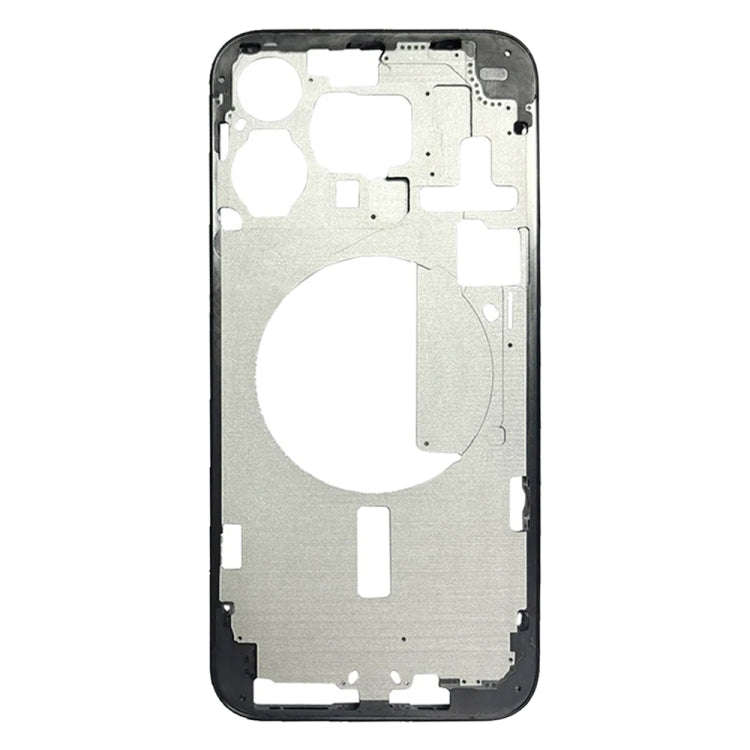 For iPhone 15 Pro Max Middle Frame Bezel Plate with Side Keys + Card Tray, Version:US Version(Black)