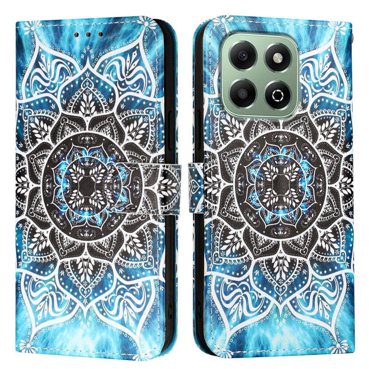 For Honor X6b Colored Drawing Pattern Plain Weave Leather Phone Case(Undersea Mandala)