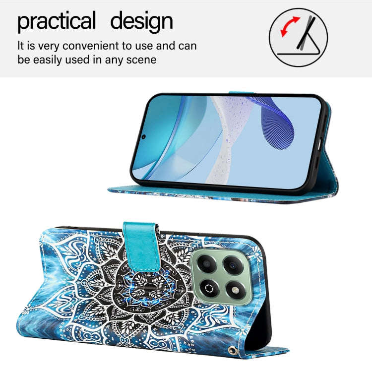 For Honor X6b Colored Drawing Pattern Plain Weave Leather Phone Case(Undersea Mandala)