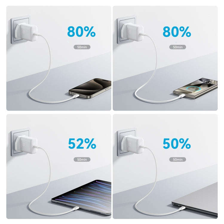 JOYROOM JR-TCF24 30W USB-C / Type-C Fast Charger, Specification:UK Plug(White)