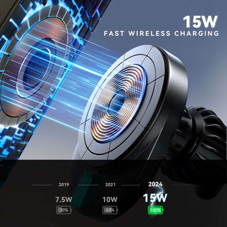 JOYROOM JR-ZS409 Magnetic Car Air Vent Phone Wireless Charging Mount(Black)