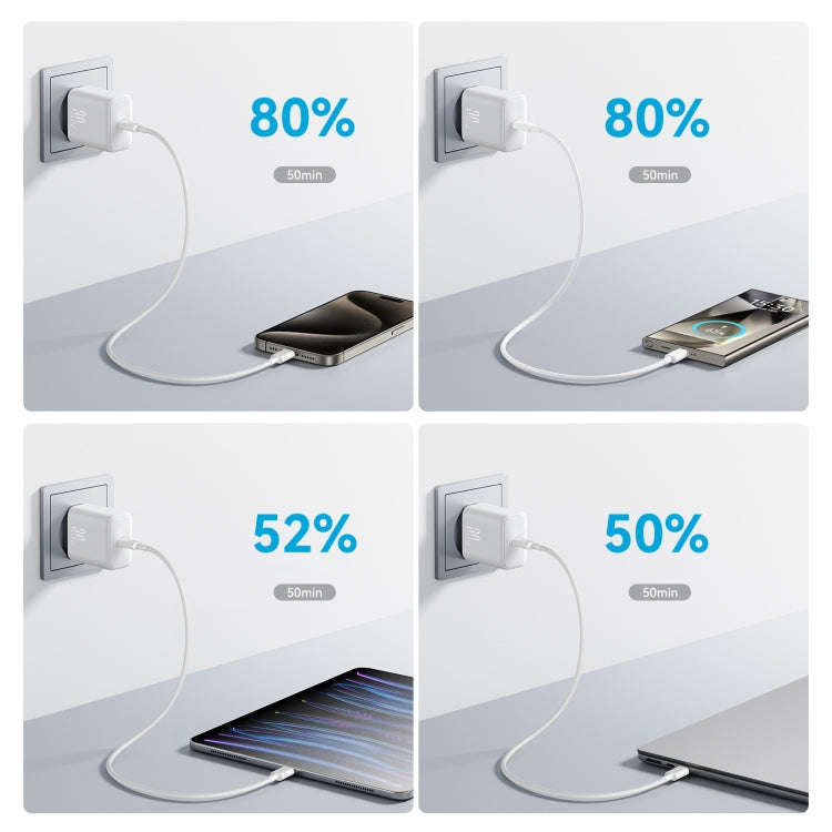 JOYROOM JR-TCF24 30W USB-C / Type-C Fast Charger with Cable Set, Specification:EU Plug(White)
