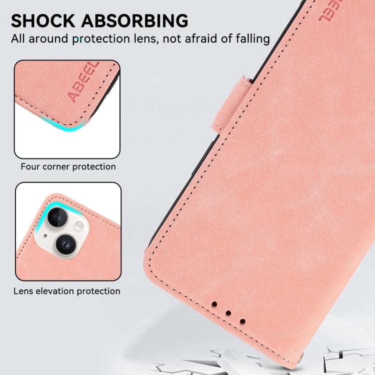 For OnePlus Nord 4 ABEEL Frosted Magnetic RFID Leather Phone Case(Pink)