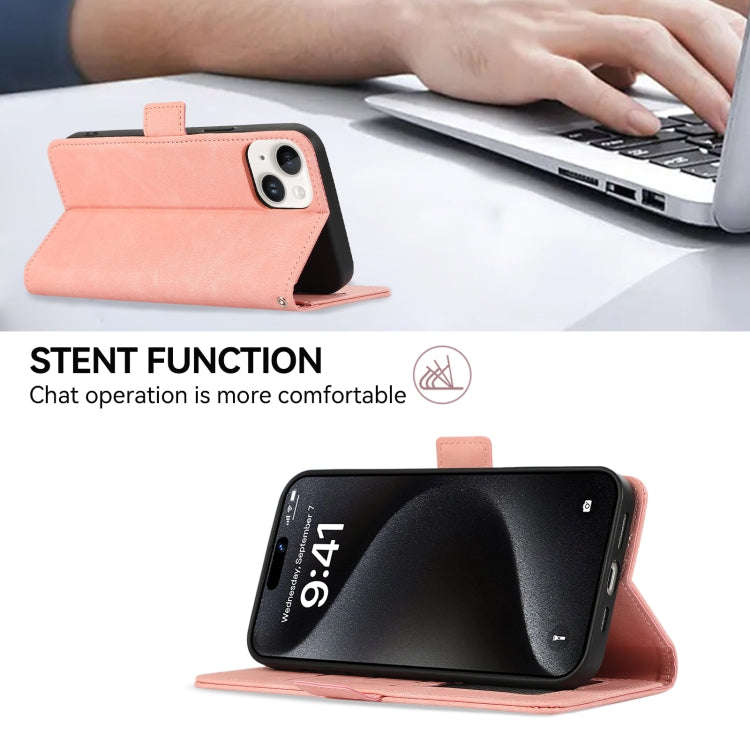 For OnePlus Nord 4 ABEEL Frosted Magnetic RFID Leather Phone Case(Pink)
