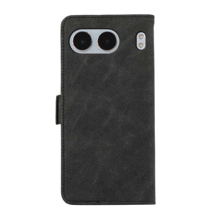 For OnePlus Nord 4 ABEEL Frosted Magnetic RFID Leather Phone Case(Black)