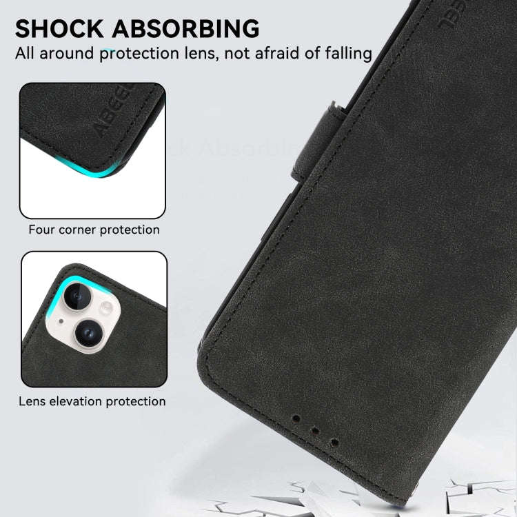For OnePlus Nord 4 ABEEL Frosted Magnetic RFID Leather Phone Case(Black)