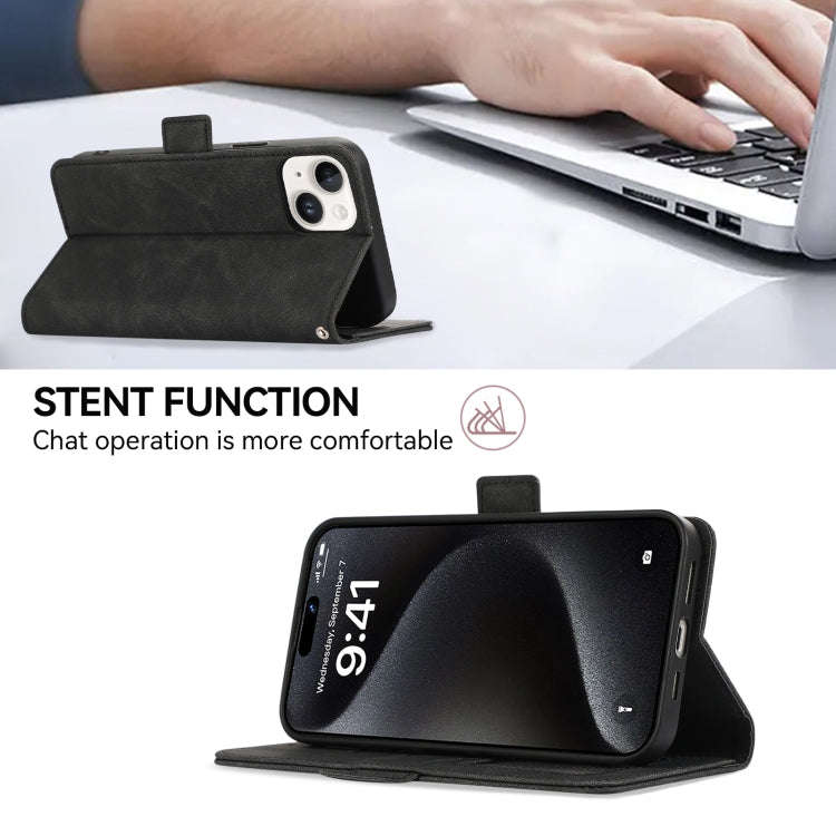 For OnePlus Nord 4 ABEEL Frosted Magnetic RFID Leather Phone Case(Black)