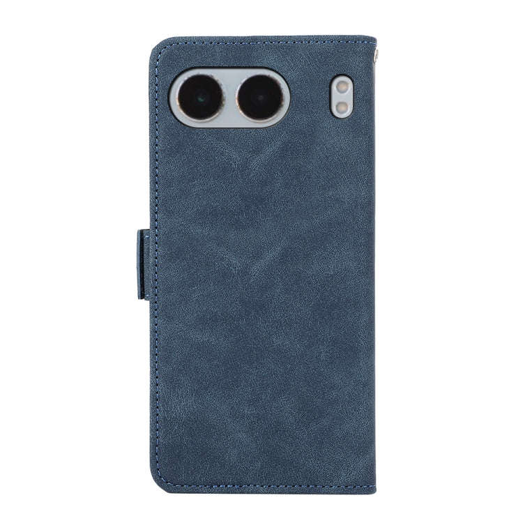 For OnePlus Nord 4 ABEEL Frosted Magnetic RFID Leather Phone Case(Blue)