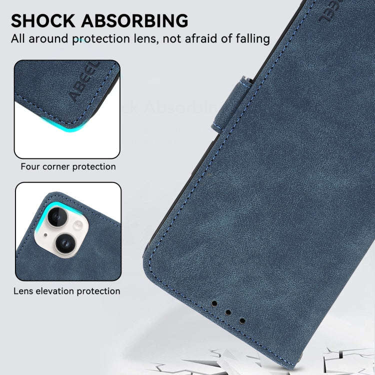 For OnePlus Nord 4 ABEEL Frosted Magnetic RFID Leather Phone Case(Blue)