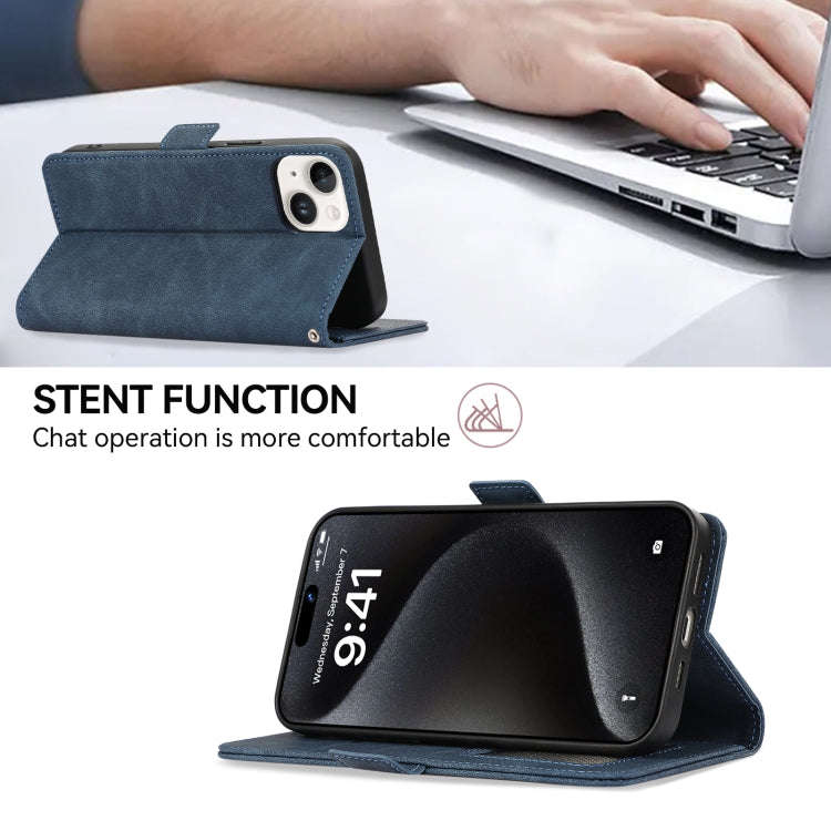 For OnePlus Nord 4 ABEEL Frosted Magnetic RFID Leather Phone Case(Blue)