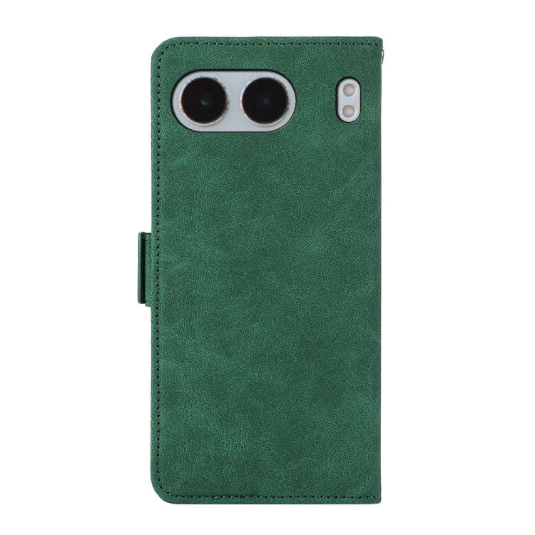 For OnePlus Nord 4 ABEEL Frosted Magnetic RFID Leather Phone Case(Green)