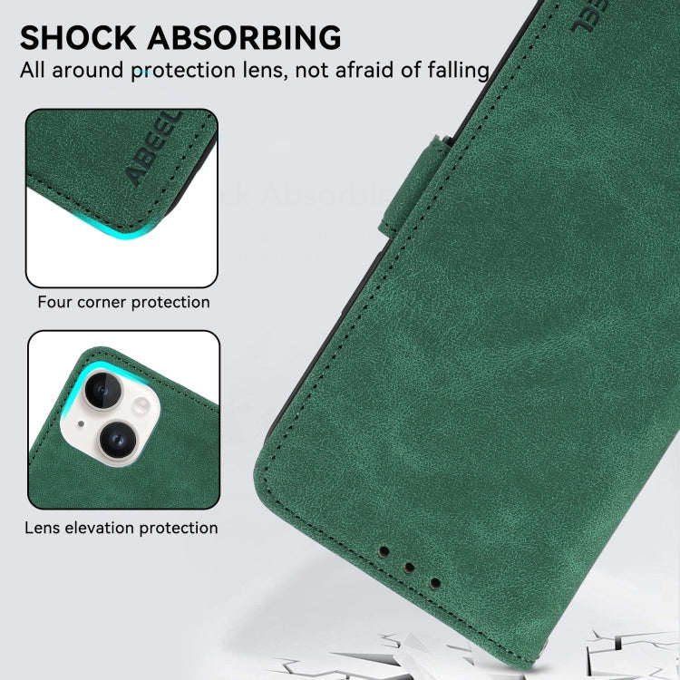For OnePlus Nord 4 ABEEL Frosted Magnetic RFID Leather Phone Case(Green)