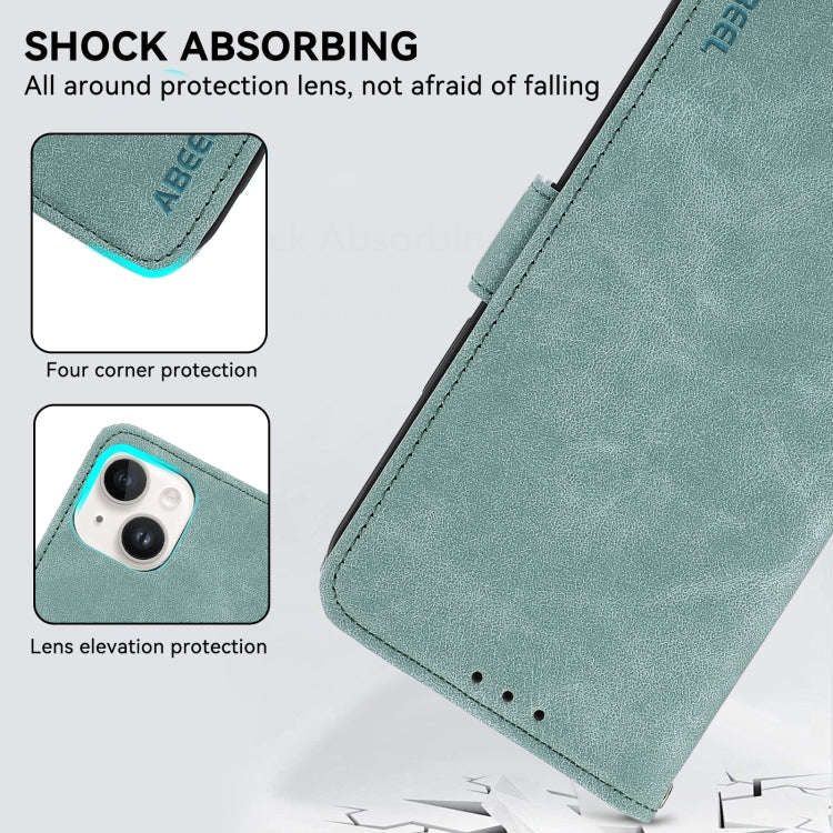 For OnePlus Nord 4 ABEEL Frosted Magnetic RFID Leather Phone Case(Cyan)