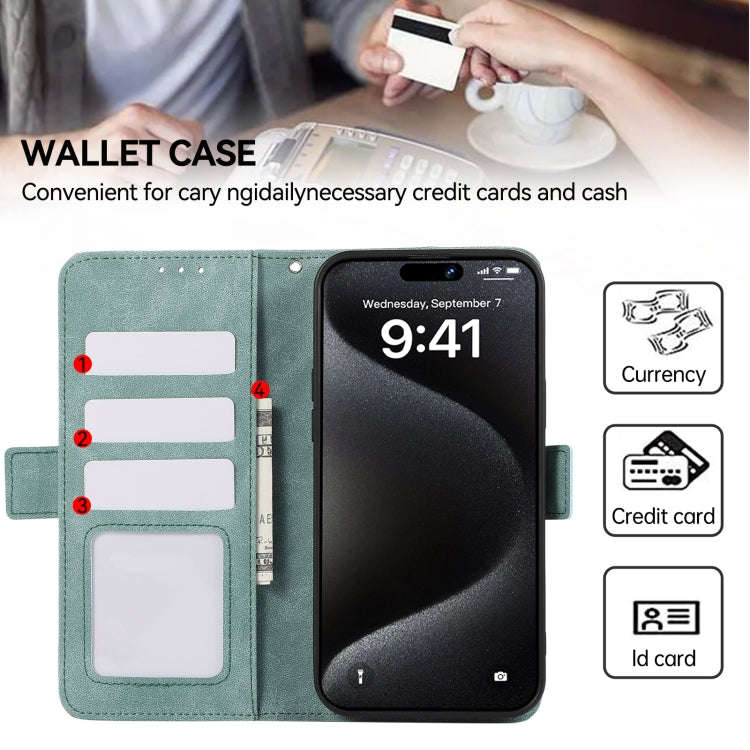 For OnePlus Nord 4 ABEEL Frosted Magnetic RFID Leather Phone Case(Cyan)